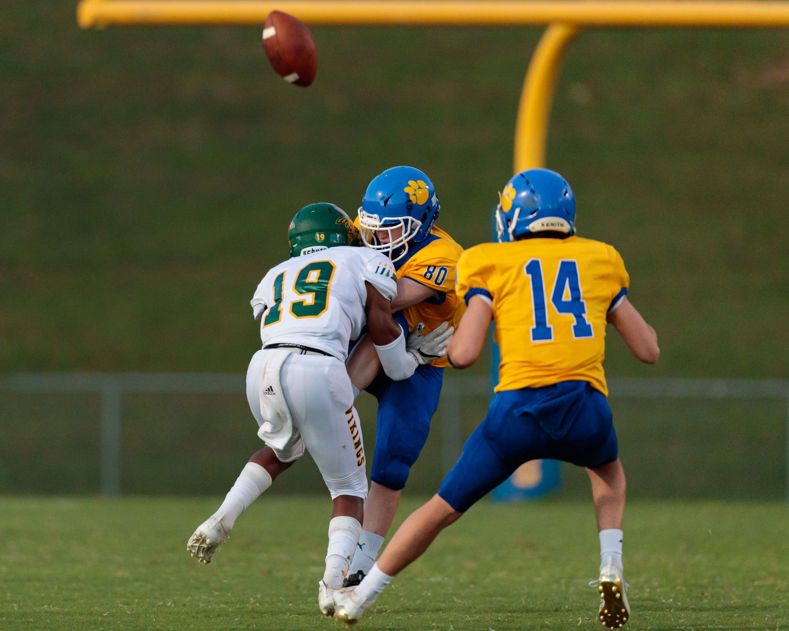 The Central Cabarrus Vikings shut out the Mount Pleasant Tigers 45-0.